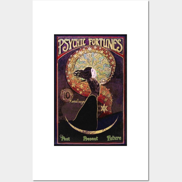 Psychic Fortunes Vintage Poster Wall Art by wildtribe